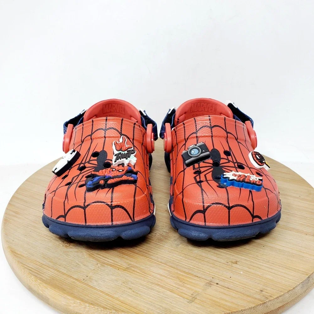 Crocs Spiderman Sandals Kids 8 Red Blue Marvel All Terrain Clog Boys Girls Shoes